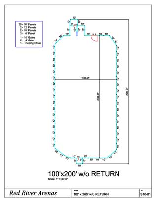 Red River Roping Arena and Riding Arena Layouts for Horse Arenas and