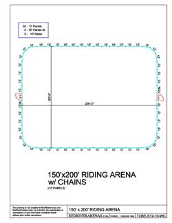 150' x 200' Riding Arena 12FT PANELS
