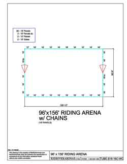 96' x 156' Riding Arena 16FT PANELS