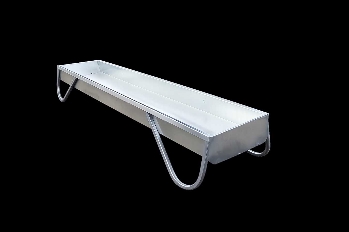 MF10 heavy-duty galvanized feed bunk for cattle, horse, and livestock feeding