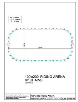 100' x 200' Riding Arena 12FT PANELS