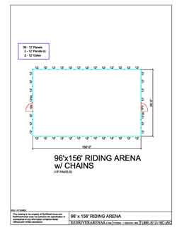 96' x 156' Riding Arena 12FT PANELS