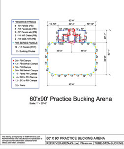 60' x 90' Economy Bucking Arena