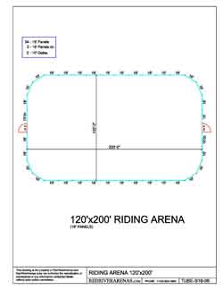 120' x 200' Riding Arena 16FT PANELS