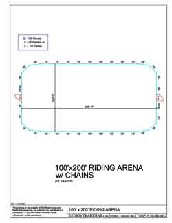 100' x 200' Riding Arena 16FT PANELS