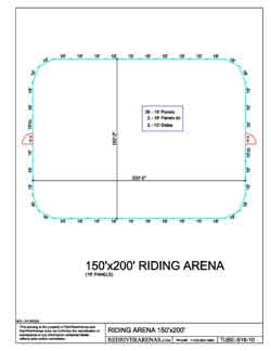 150' x 200' Riding Arena 16FT PANELS