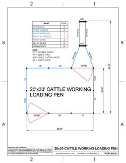 20'x30' Cattle Working Pen