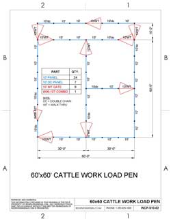 60'x60' Cattle Working Pen